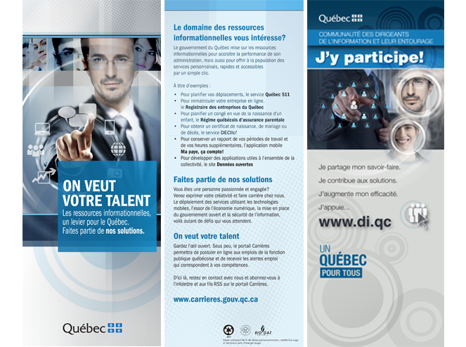 Le domaine des ressources informationnelles vous intéresse? On veut votre talent. Les ressources informationnelles, un levier pour le Québec, faites partie de nos solutions.